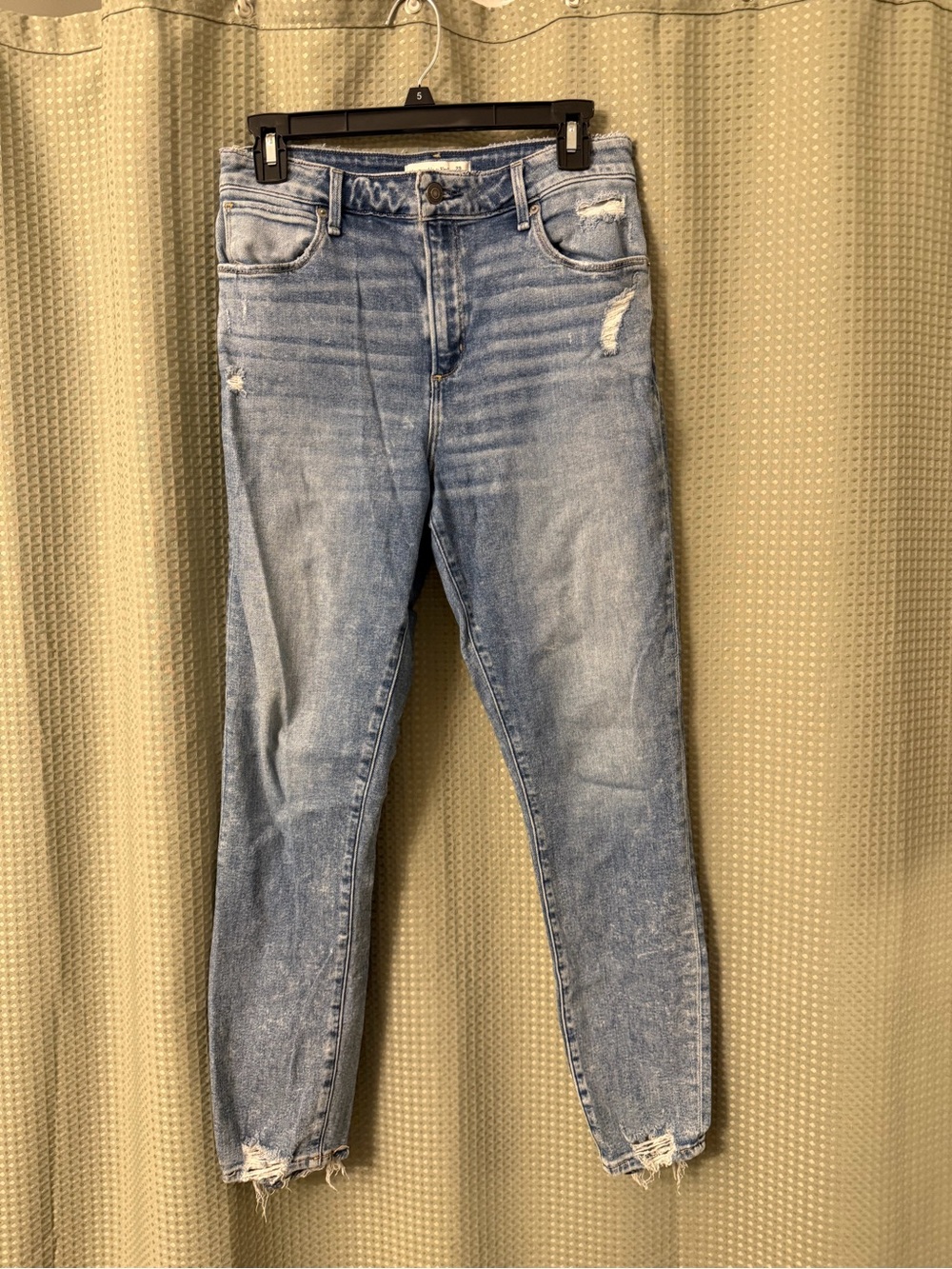 Abercrombie & Fitch Light Blue Skinny Distressed Jeans